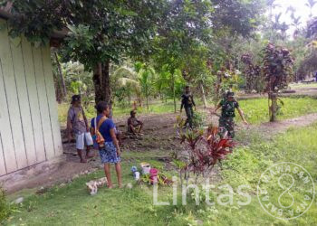 Bentuk Kepedulian, Pos Bompay Bersama Masyarakat Bergotong Royong Bersihkan Gereja