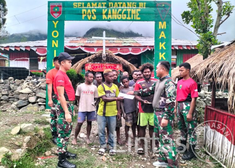 Memperingati HUT Batalyon Ke-60, Satgas Yonif 721/Mks Gelar Perlombaan Untuk Masyarakat Papua