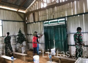 Lagi Dan Lagi, Satgas Yonif 310/KK Serbu Gereja Stasi Santa Maria