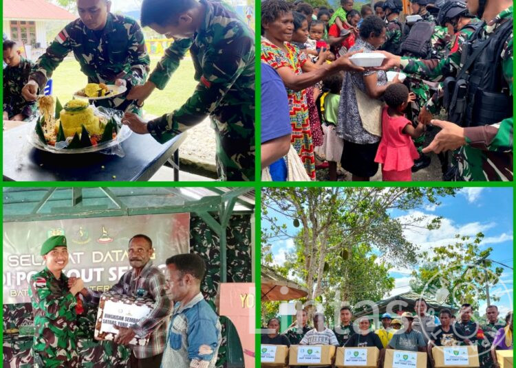 Konsisten Dalam Berikan Manfaat di Perbatasan Pada Nuansa HUT Yonif 310/KK Ke-74