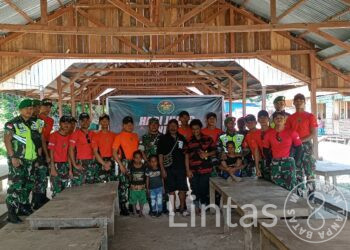 Peringati Hari Juang Kartika, Satgas Yonif 721/Mks Laksanakan Karya Bakti di Wilayah Tolikara