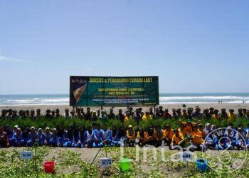 Hijaukan Kawasan Pantai, Peringati Hari Juang TNI AD & Hari Menanam Pohon Sedunia, Korem 071/Wijayakusuma Tanam Ribuan Pohon Cemara Laut