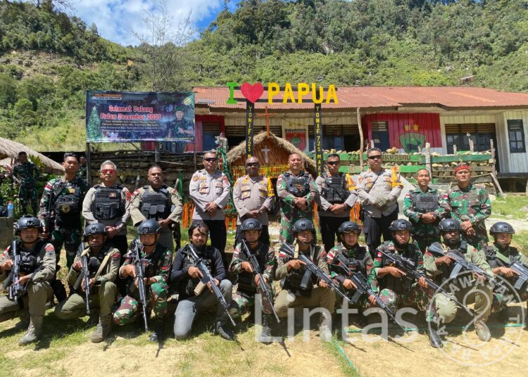 Tingkatkan Kondusifitas Jelang Pemilu, Satgas Yonif 721/Mks Bersama Polres Lanny Jaya Bersinergi Menjaga Keamanan Wilayah