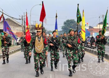 Bumi Pasundan Menyambut Prajurit Purna Tugas Satgas Pamtas Mobile Yonif 330 Tri Dharma