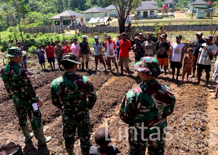 Transfer Ilmu Kepada Warga Perbatasan, Satgas Yonif 310/KK Gelar Penyuluhan Pertanian