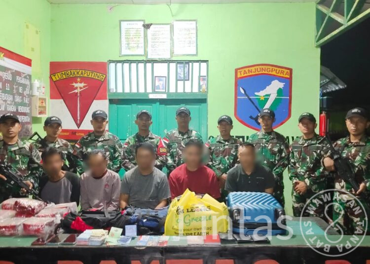 Satgas Pamtas RI-Malaysia Yonarmed 16/TK Kembali Gagalkan Penyelundupan Narkoba