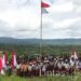 Merah Putih Berkibar di Bukit Somografi Pada Perayaan Hari Lahir Pancasila