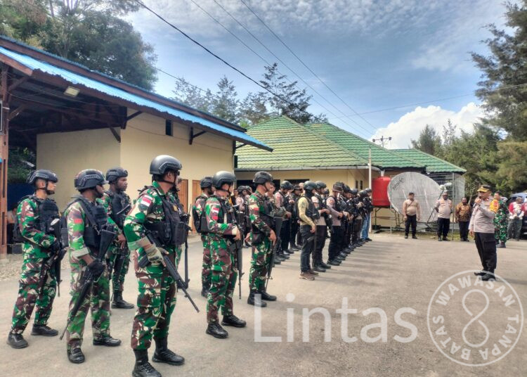 Satgas Yonif 721/Mks Bersinergi Bersama Forkopimda Lanny Jaya Dan Jayawijaya Bantu Proses Mediasi Perang Suku