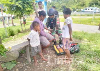 Prajurit Rusa Hitam Laksanakan Pelayanan Kesehatan di Desa Purigi