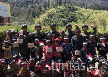 Satgas Habema Dan Warga Mayuberi Rayakan HUT ke-79 RI Dengan Meriah