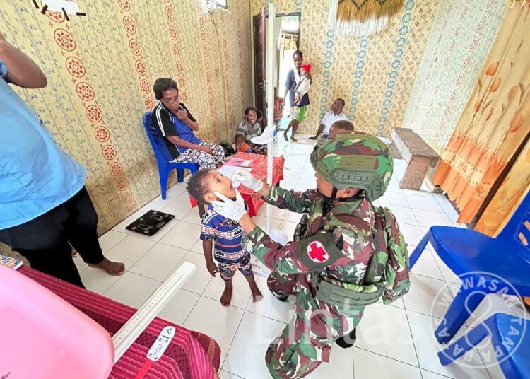 Kerja Sama Satgas Habema Dan Puskesmas Kisor Disambut Antusias Warga Sorry