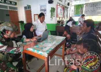 Kerja Sama Satgas Habema Dan Puskesmas Sinak Tingkatkan Kekebalan Tubuh Balita Papua