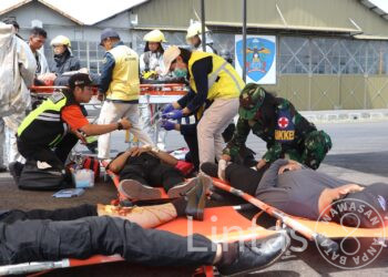 Lanud Husein Sastranegara Berkolaborasi Dengan Injourney Airports Dalam Latihan Penanggulangan Keadaan Darurat