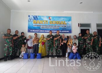 Lanud Husein Sastranegara Serahkan Santunan Kepada Anak Asuh Stunting di Kecamatan Cicendo, Kota Bandung