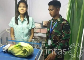 Aksi Heroik Prajurit Divif 1 Kostrad Selamatkan Bayi Laki-Laki Yang Ditemukan Dibuang di Selokan
