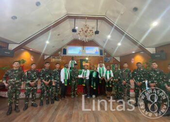 Warga Nipuralome Bersama Satgas Habema Gelar Ibadah Syukur