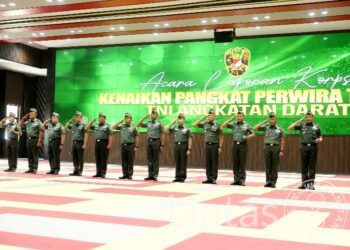 Wakasad Terima Laporan Korps Kenaikan Pangkat 12 Pati TNI AD