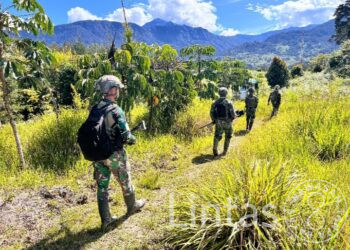Satgas Mobile Yonif 323 Buaya Putih Kostrad Lumpuhkan 2 OPM di Distrik Sinak
