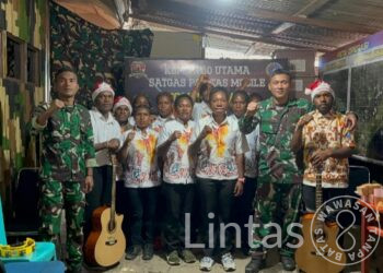 Satgas Mobile Yonif 323/BP Bersama Murid SMA Ilaga ikuti Lomba Vocal Group Daring ‘Suara Nusantara’ di Hadapan Bapak KASAD”