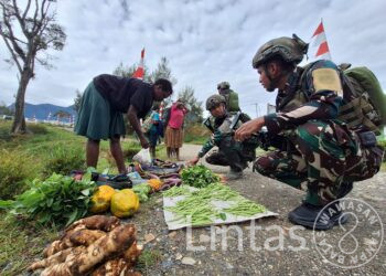 Rosita Satgas Habema Bantu Ekonomi Warga Yalai Distrik Sugapa Papua