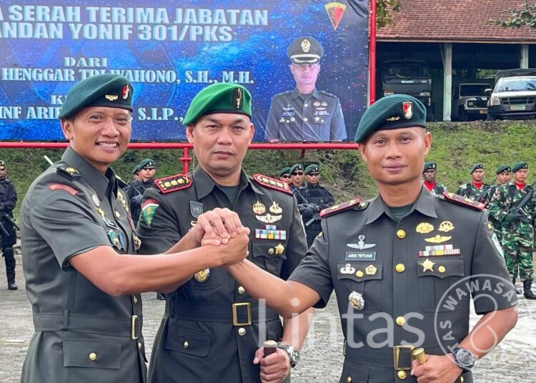 Tongkat kepemimpinan Danyonif 301/Prabu Kiansantang Resmi Diserahterimakan