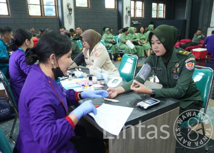 Peduli Sesama, Dispenad Gelar Donor Darah HUT ke-74 Penerangan TNI AD