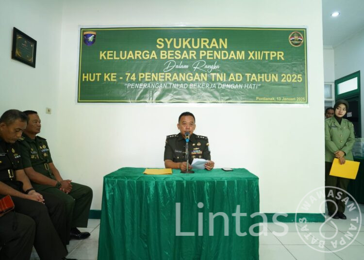 Berlangsung Sederhana, Pendam XII/Tpr Gelar Syukuran Peringatan HUT ke-74 Penerangan TNI AD