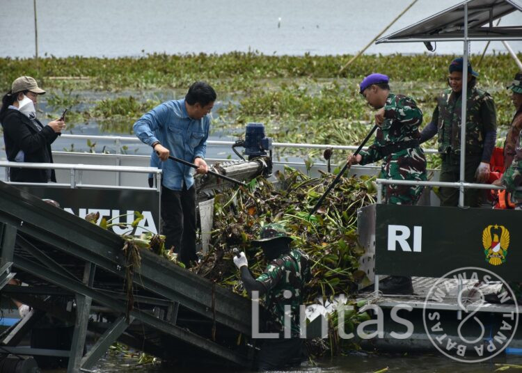 Danau Tondano Menjerit! TNI dan Warga Bersatu Padu Gasak Eceng Gondok