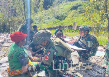 Satgas TNI Hadirkan Yankes Gratis Di Kampung Wombru Distrik Sinak Barat