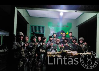 Satgas Pamtas RI-Malaysia Yonzipur 5/ABW Gagalkan Upaya Penyelundupan 23 Paket Narkoba di Perbatasan