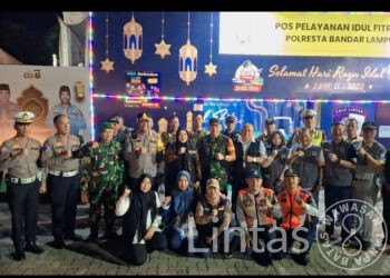 Dandim 0410/KBL dan Forkopimda Kota Bandar Lampung Tinjau Kesiapan Posko Pengamanan Lebaran 1446 H