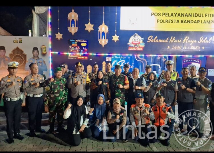 Dandim 0410/KBL dan Forkopimda Kota Bandar Lampung Tinjau Kesiapan Posko Pengamanan Lebaran 1446 H