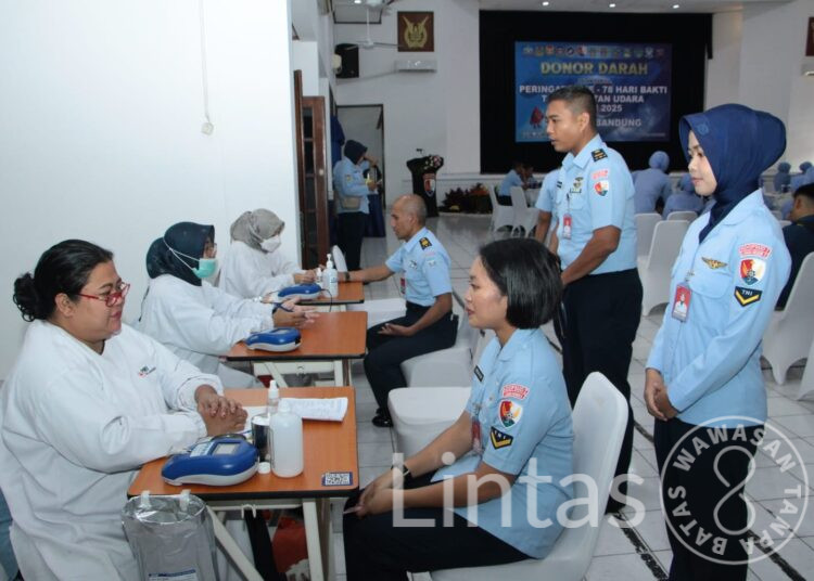 Peringati Hari Bakti ke-78 TNI AU, TNI AU Bakorda Bandung Gelar Donor Darah