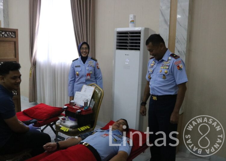 Bentuk Bakti Pada Sesama, Lanud Atang Sendjaja Gelar Donor Darah