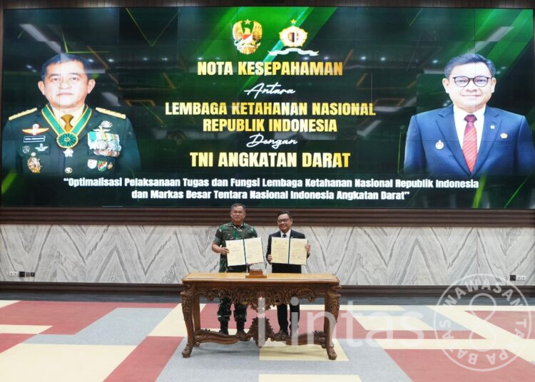 Perkuat Ketahanan Nasional, TNI AD dan Lemhannas Teken Nota Kesepahaman