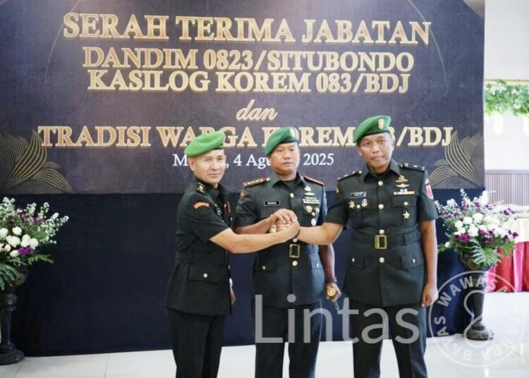 Danrem 083/Bdj Pimpin Sertijab Dandim 0823/Situbondo dan Kasilog Korem