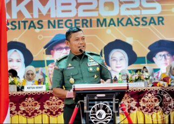 Kapoksahli Pangdam XIV/Hasanuddin Beri Kuliah Umum Wawasan Kebangsaan Kepada Mahasiswa Baru UNM