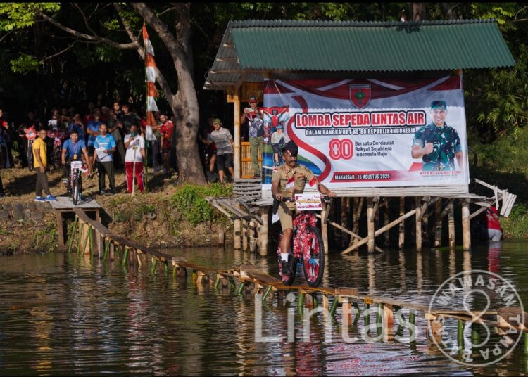 Uji Ketangkasan dan Hiburan, Pangdam XIV/Hsn Buka Lomba Sepeda Lintas Air