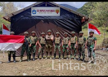 Satgas Yonif 700/WYC Rampungkan Pembangunan SD 03 Mayuberi, Siap Diserahkan pada HUT RI ke-80