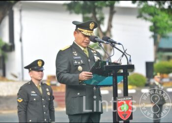 Upacara Peringatan HUT Ke-80 RI di Makodam : Kasdam XIV/Hsn Bacakan Amanat Panglima TNI