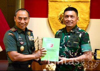 Pangdam XIV/Hsn Terima Kunjungan Silaturahmi Aslat Kasad di Makodam