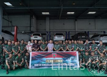Tingkatkan Keahlian Teknis Prajurit, Kasdam XIV/Hsn Tinjau Penataran Montir Kendaraan di Mitsubishi Fuso Bosowa Berlian Motor
