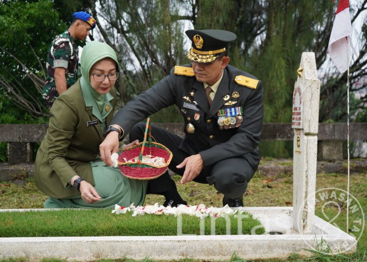 Kasdam III/Slw Hadiri Ziarah Nasional HUT TNI