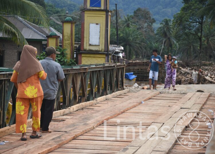 Jembatan Bailey di Anggoli Tuntas Dibangun, Akses Warga Tapteng Kembali Terhubung
