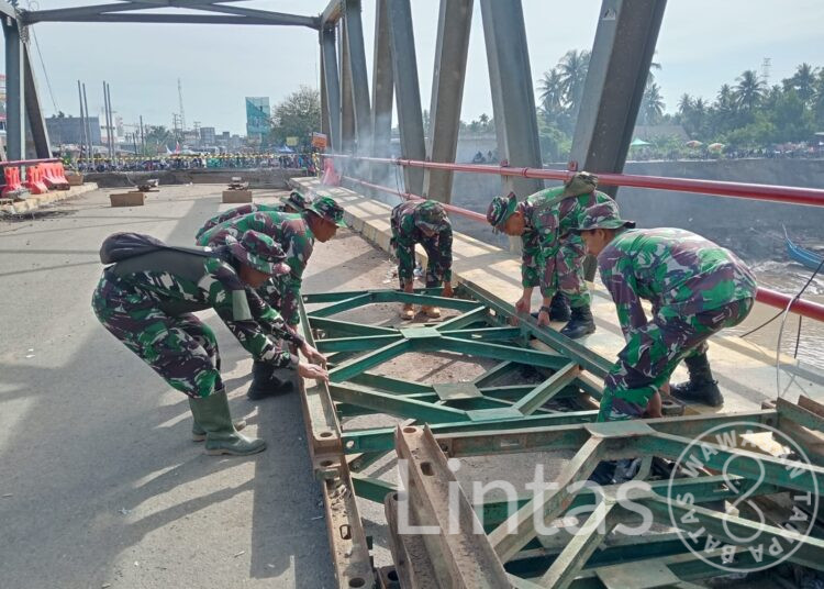 Sambungkan Kembali Akses yang Terputus, Kodam IM Kebut Pembangunan Jembatan Bailey di Aceh