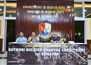Lanud Husein Sastranegara Bersama Komunitas Motor Besar Bandung Galang Donasi untuk Korban Bencana di Aceh dan Sumatera
