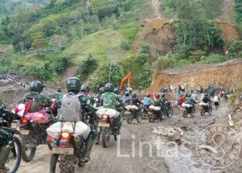 Ratusan Motor Trail TNI Terobos Jalur KKA Antar 10 Ton Bantuan ke Bener Meriah dan Aceh Tengah