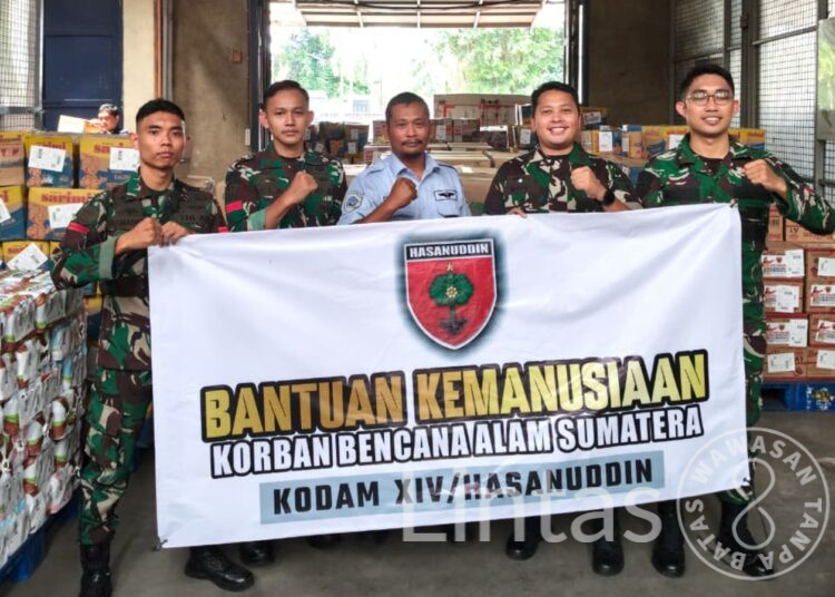 Wujud Kepedulian Terhadap Sesama, Kodam Hasanuddin Salurkan Bantuan bagi Korban Bencana di Sumatera