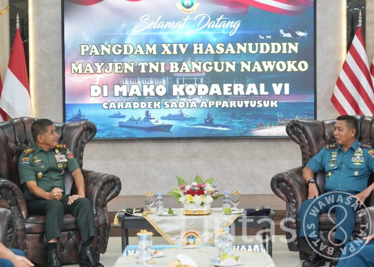 Perkuat Soliditas TNI, Pangdam XIV/Hasanuddin Kunjungi Kodaeral VI Makassar