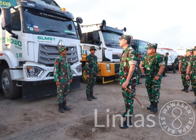 Almatzi Bantuan Kasad untuk Penanganan Bencana Sumut Tiba di Pelabuhan Belawan